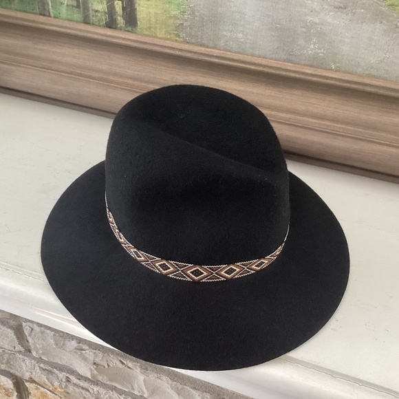 Lot Of 2 Wool Hats Fedora Western Black C&C Ribbon Mossy Green Leather One Size - Picture 7 of 14